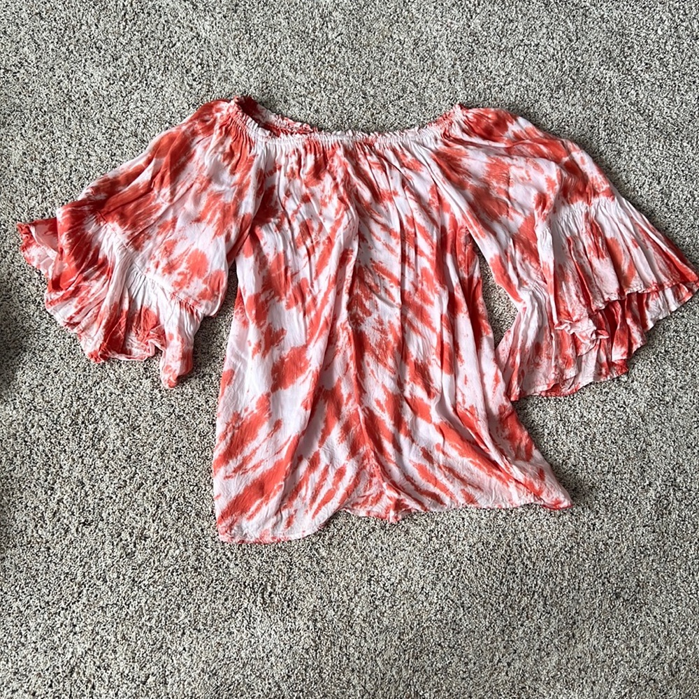 Tie Dye off the Shoulder Top
